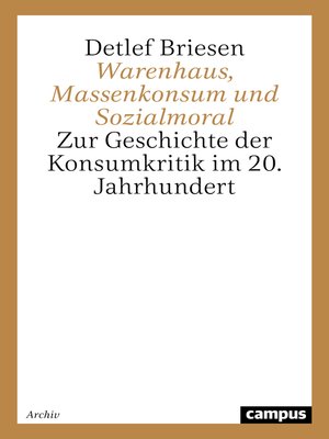 cover image of Warenhaus, Massenkonsum und Sozialmoral